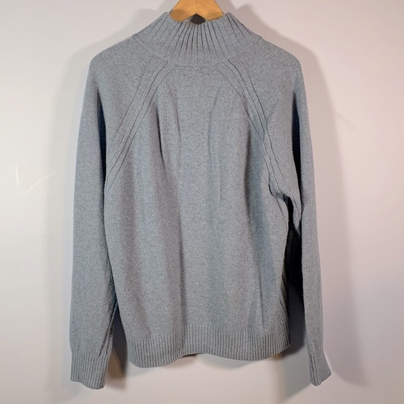 Banana republic mens size large blue wool 3/4 button up sweater Italian yarn - Picture 2 of 5